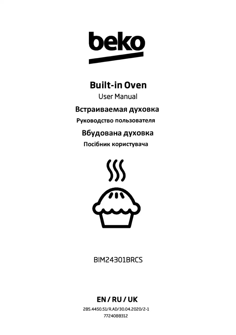 Page n°1 - Manuel utilisateur Beko BIM24301BRCS