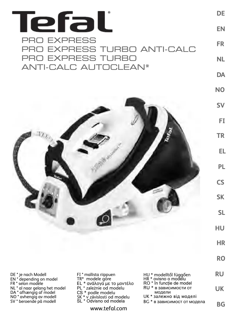 Image de la première page du manuel de l'appareil Pro Express Turbo Anti-calc GV8460