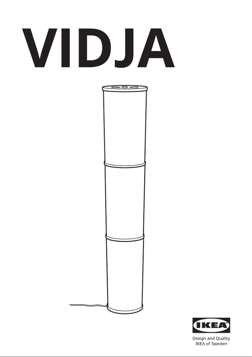 Page 1 de la notice Manuel utilisateur Ikea VIDJA 803.092.03