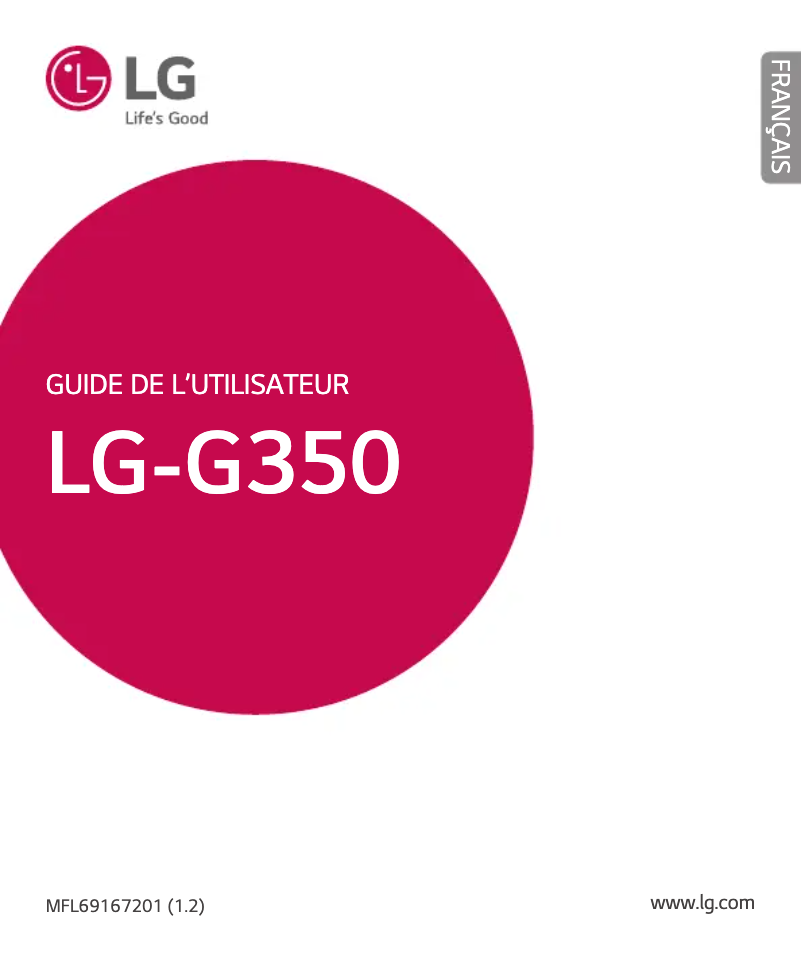 Page n°1 - Manuel utilisateur LG G350