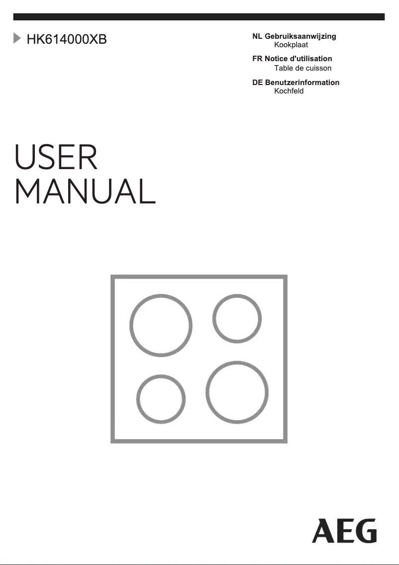 Page n°1 - Manuel utilisateur AEG HK614000XB