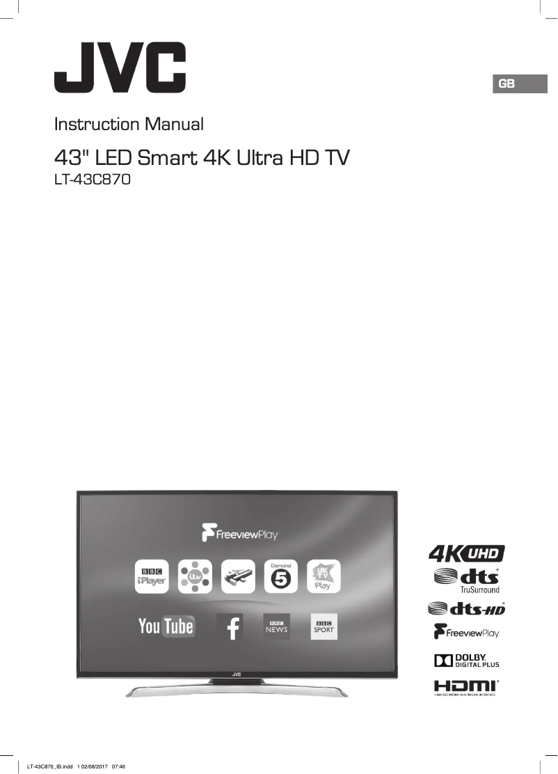Image de la première page du manuel de l'appareil LT-43C870