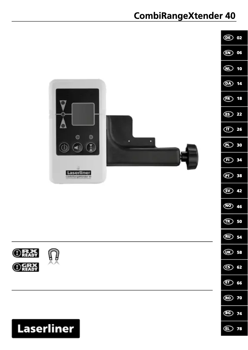 Page 1 de la notice Manuel utilisateur Laserliner CombiRangeXtender 40