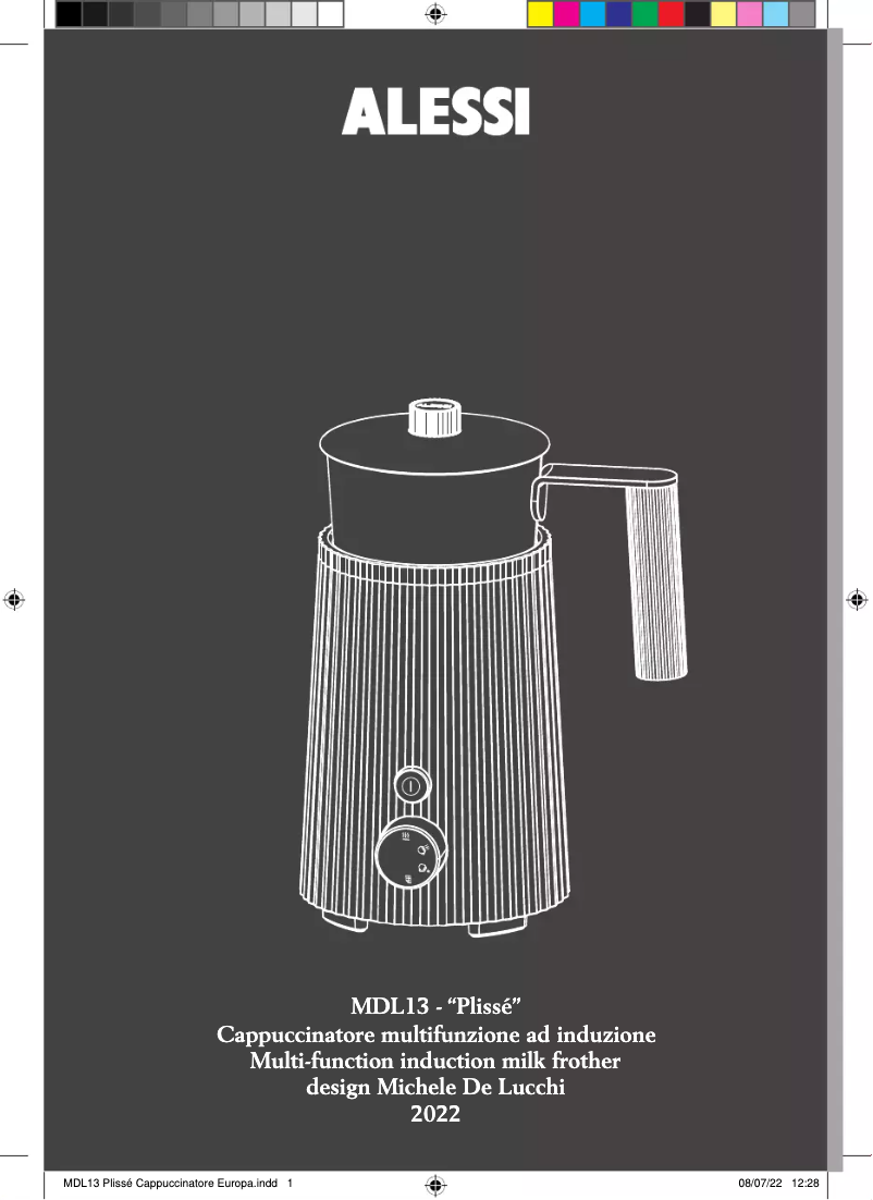 Page 1 de la notice Manuel utilisateur Alessi Plissé MDL13