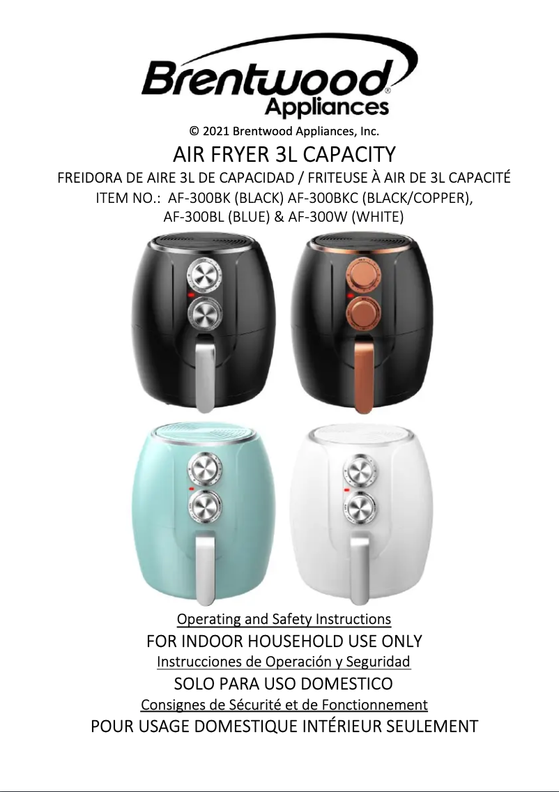 Página 1 del manual Manual de usuario Brentwood AF-300W