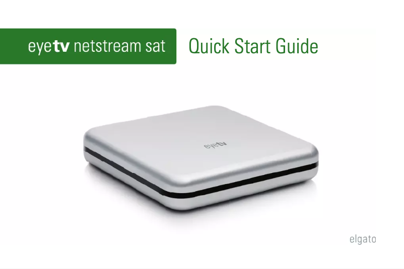 Page 1 de la notice Manuel utilisateur Elgato EyeTV Netstream Sat