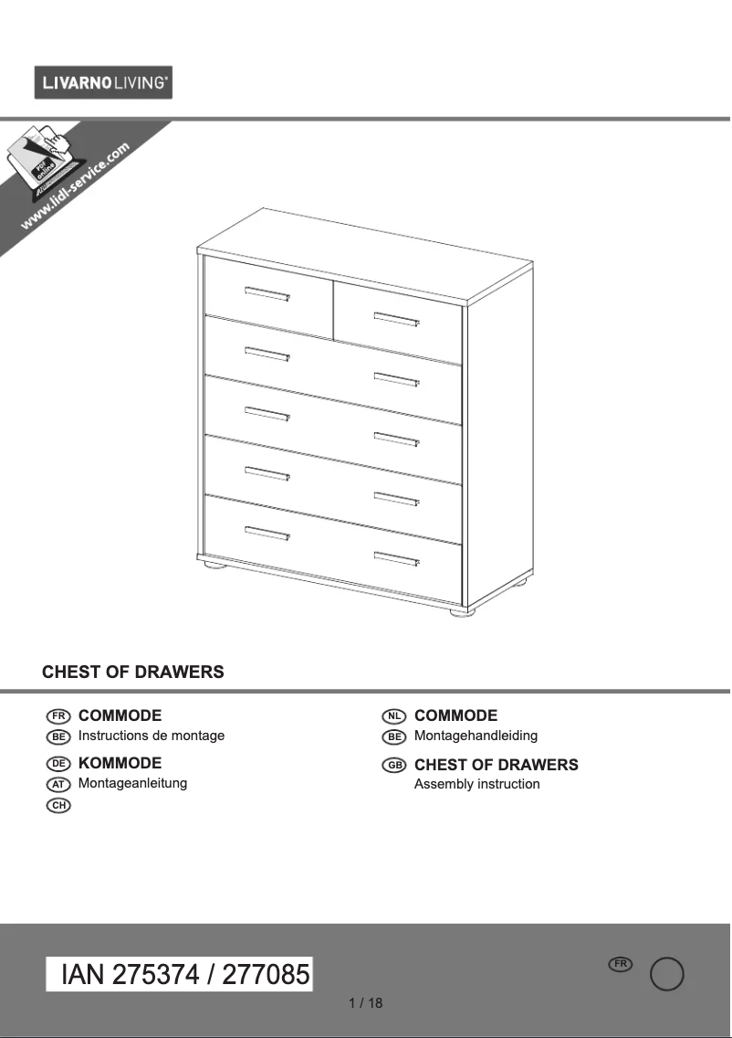 Page 1 de la notice Manuel utilisateur Livarno Lux IAN 275374