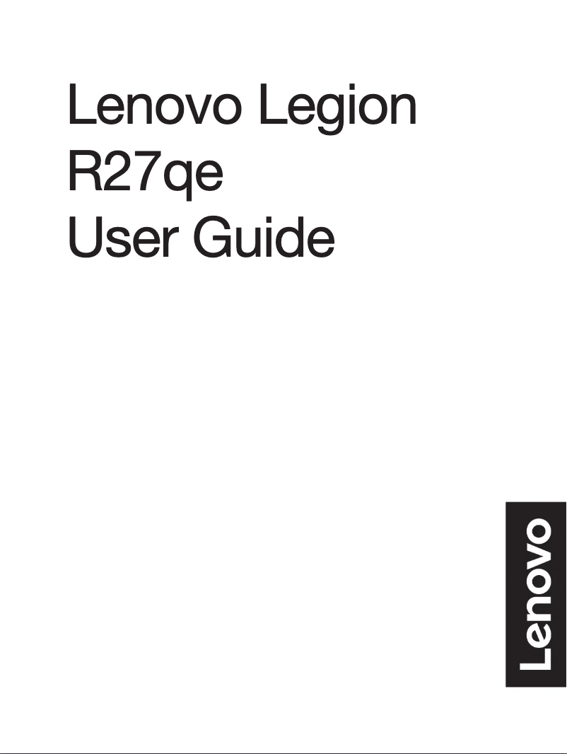 Page n°1 - Manuel utilisateur Lenovo Legion R27qe