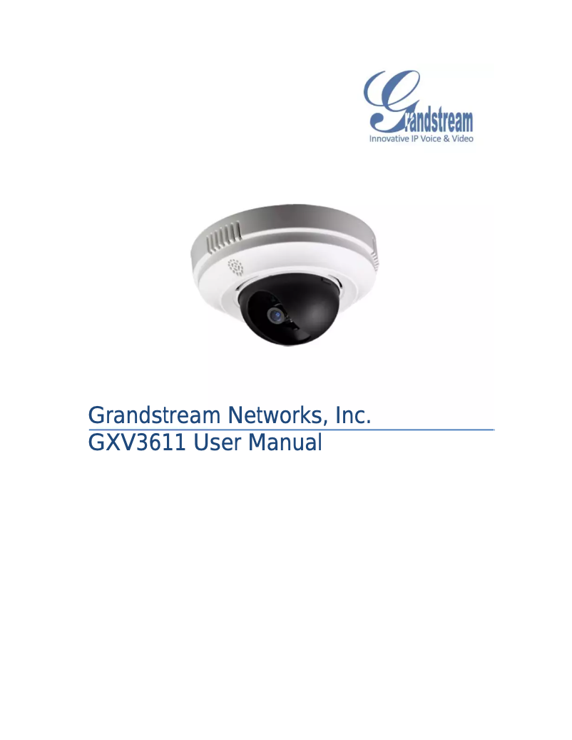 Página 1 del manual Manual de usuario Grandstream GXV-3611_HD