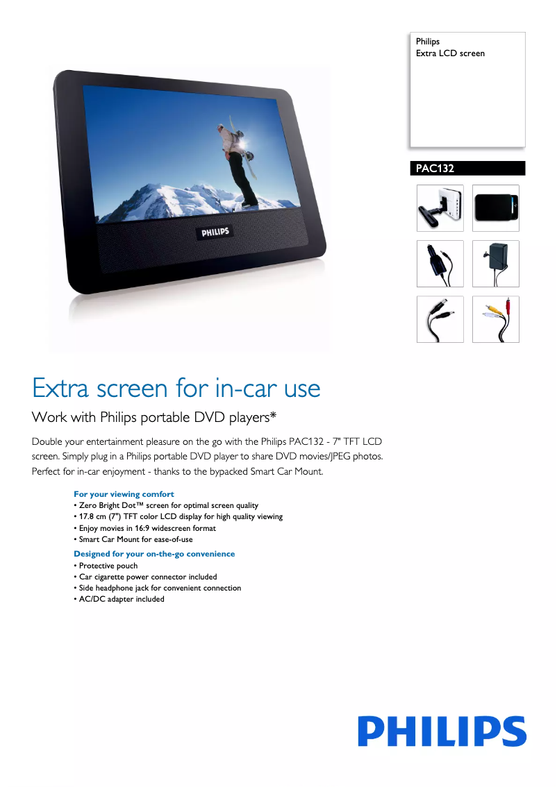 Page 1 de la notice Brochure Philips PAC132