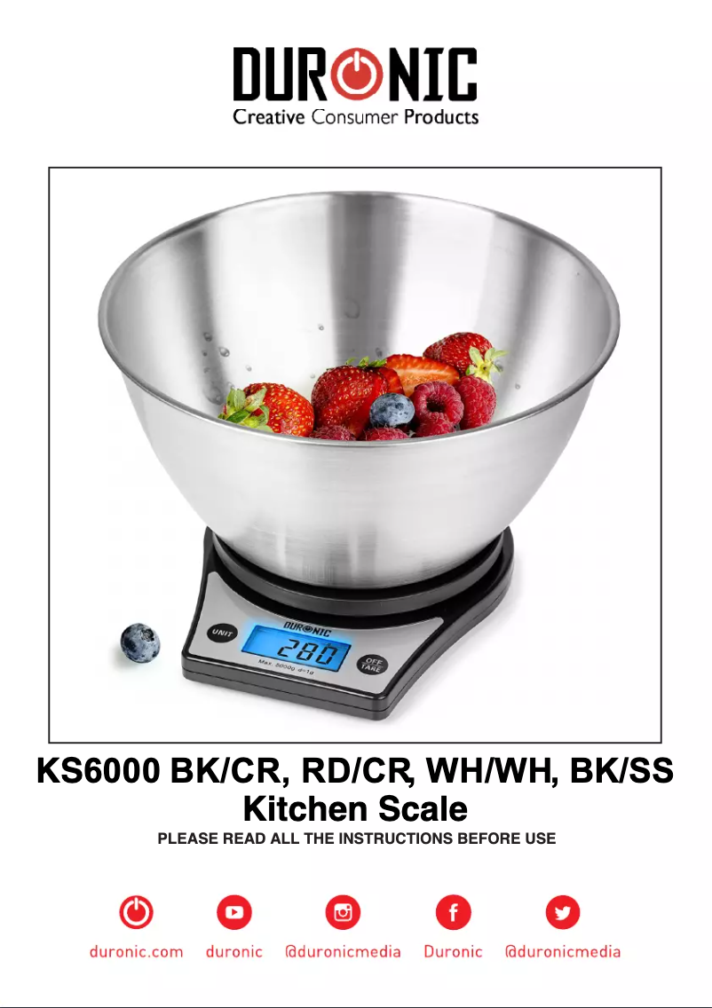 Page 1 de la notice Manuel utilisateur Duronic KS6000