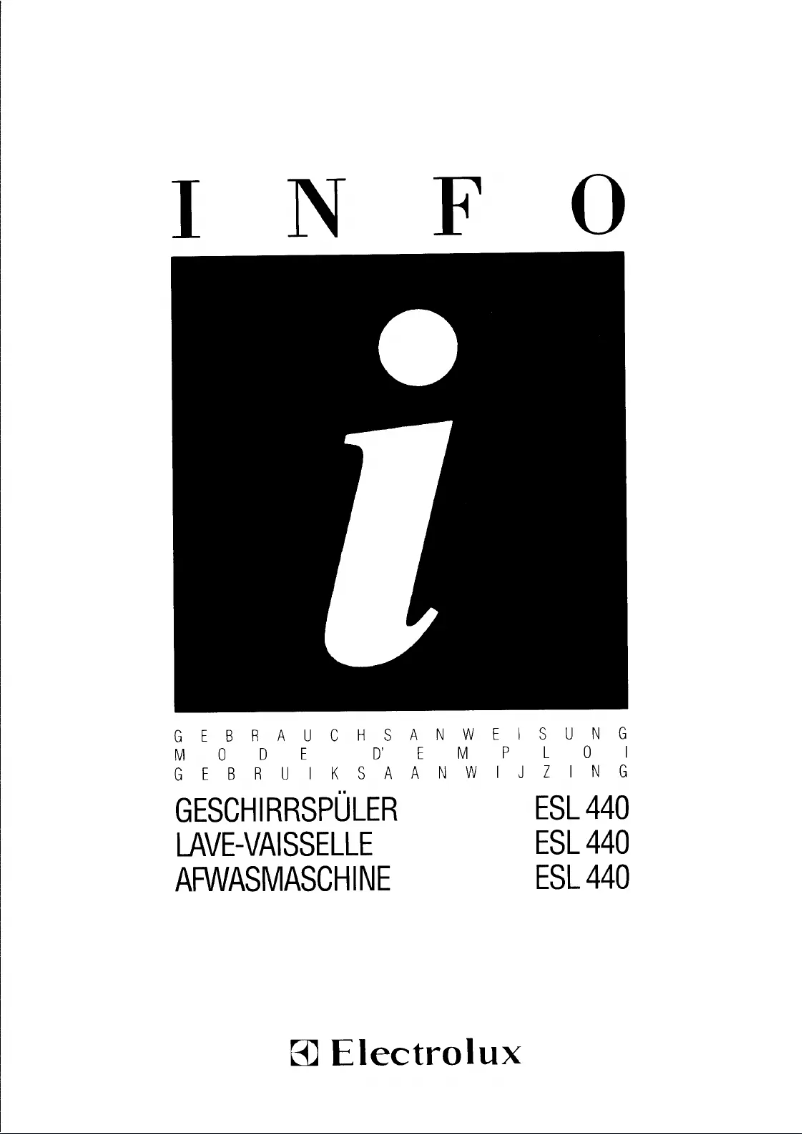 Image de la première page du manuel de l'appareil ESL440
