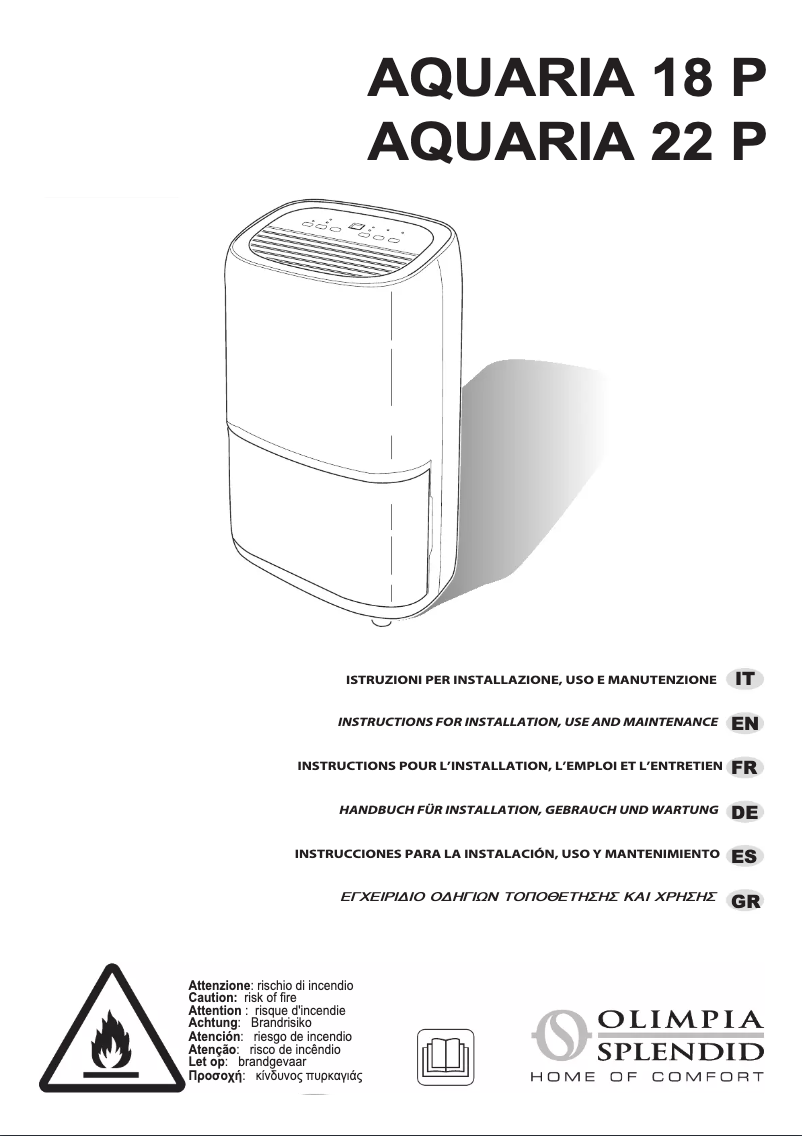 Imagen de la primera página del manual del dispositivo Aquaria 18 P