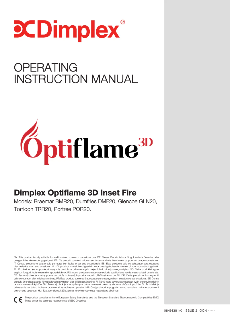 Page 1 de la notice Manuel utilisateur Dimplex DMF20BR