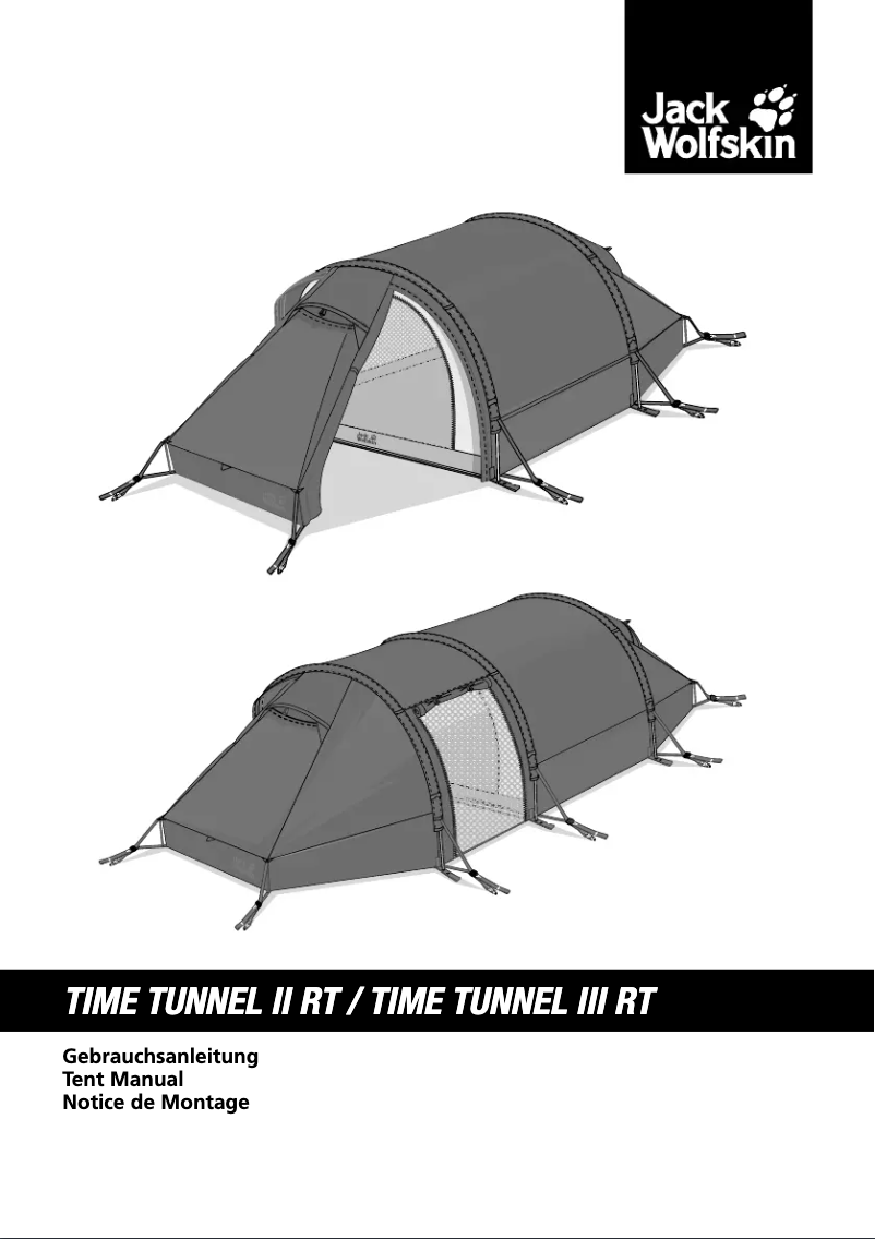 Page n°1 - Manuel utilisateur Jack Wolfskin Time Tunnel II RT