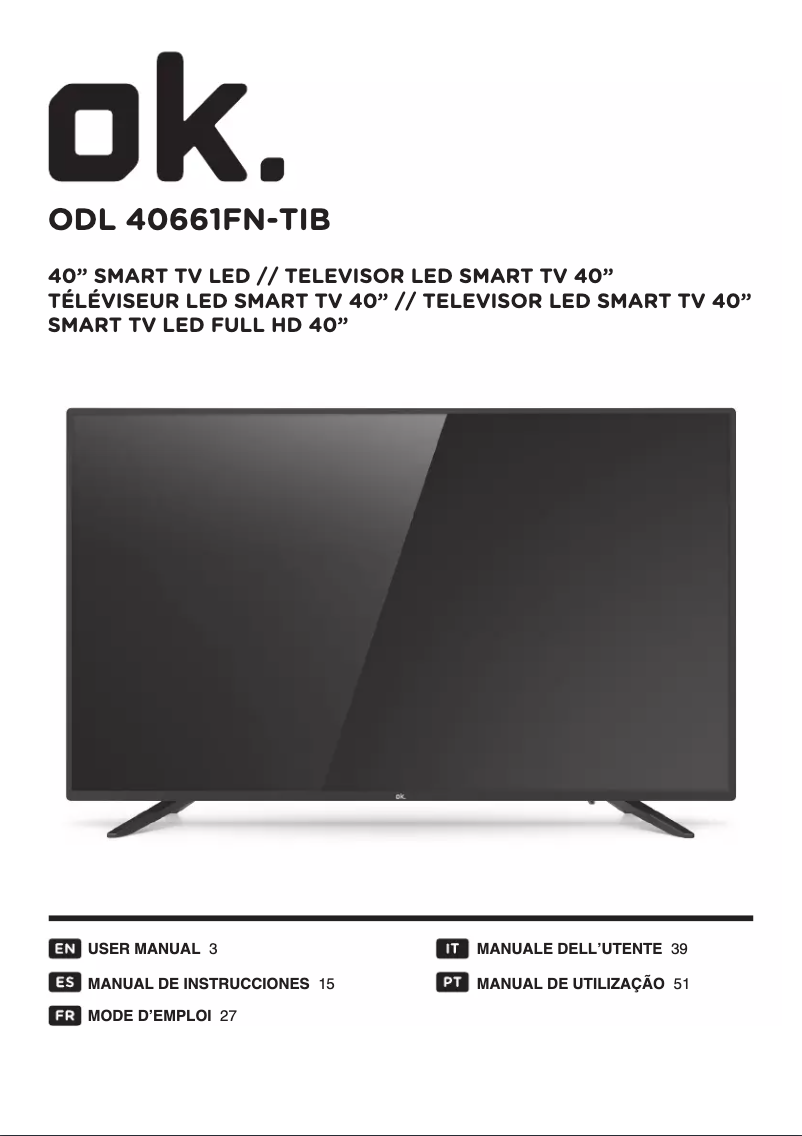 Page 1 de la notice Manuel utilisateur OK ODL 40661FN-TIB