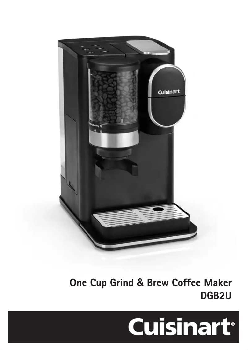 Image de la première page du manuel de l'appareil One Cup Grind & Brew DGB2U