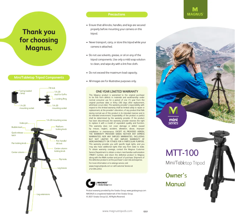 Página 1 del manual Manual de usuario Magnus Mini MTT-100