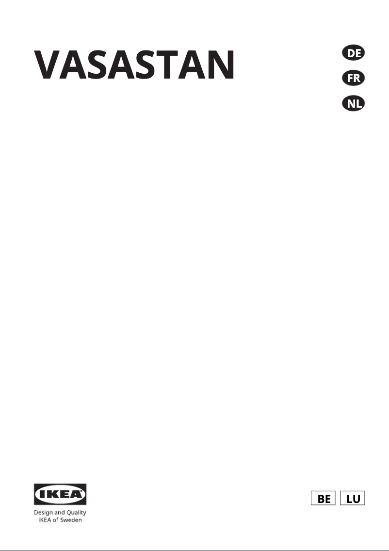 Page 1 de la notice Manuel utilisateur Ikea VASASTAN 405.236.05