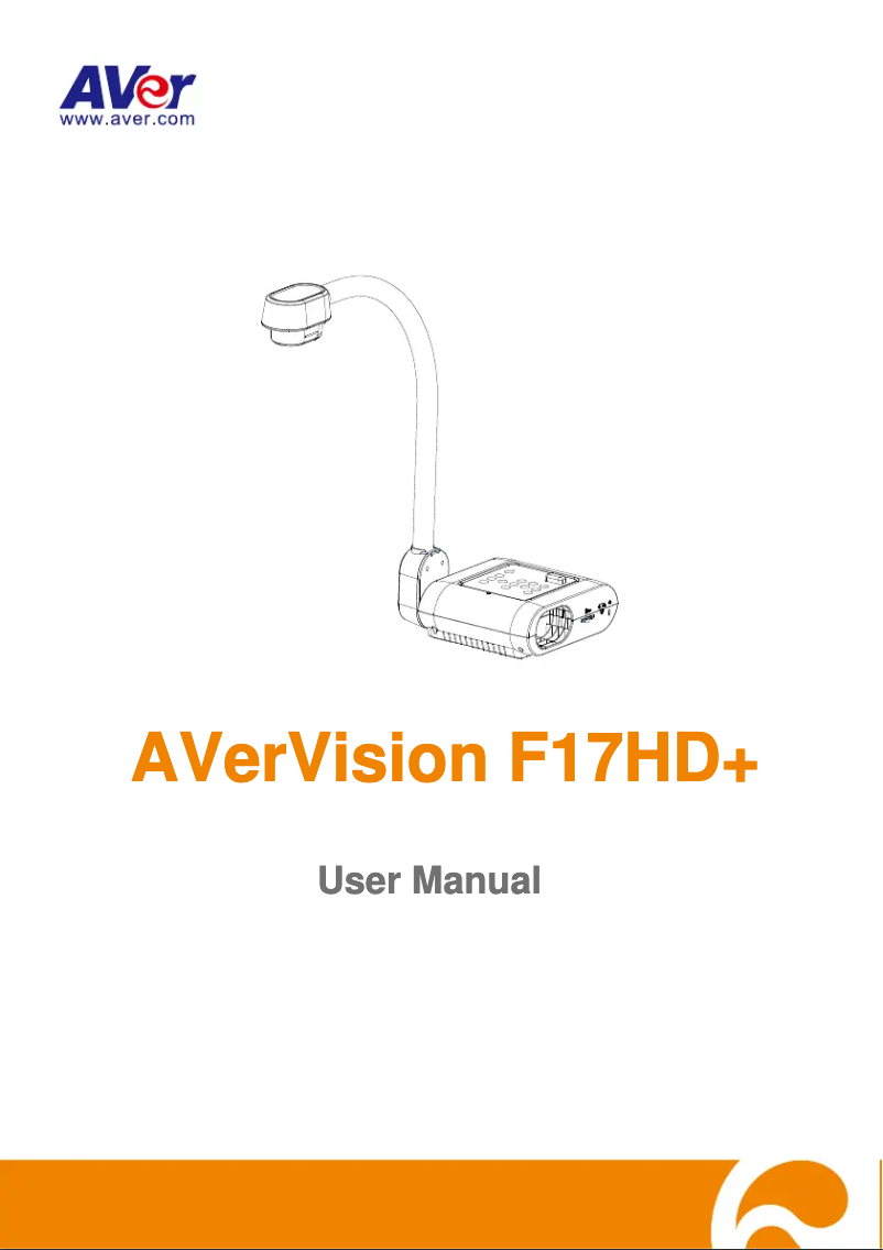 Page n°1 - Manuel utilisateur AVer Vision F17HD+