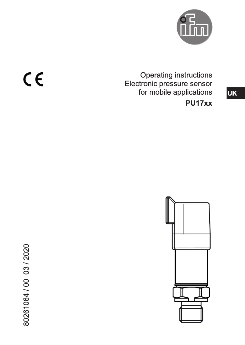 Page n°1 - Manuel utilisateur IFM PU1732