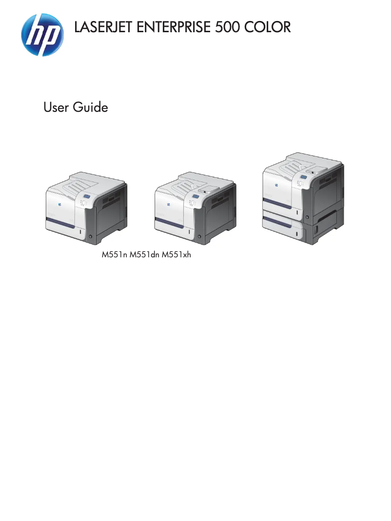 Page 1 de la notice Manuel utilisateur HP LaserJet Enterprise 500 Color M551n