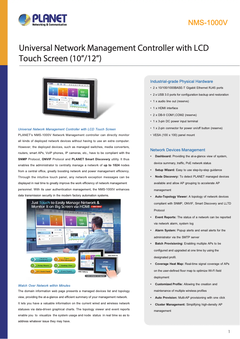 Image de la première page du manuel de l'appareil NMS-1000V