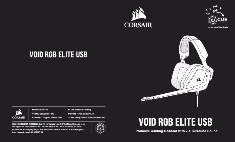 Image de la première page du manuel de l'appareil Void RGB Elite USB