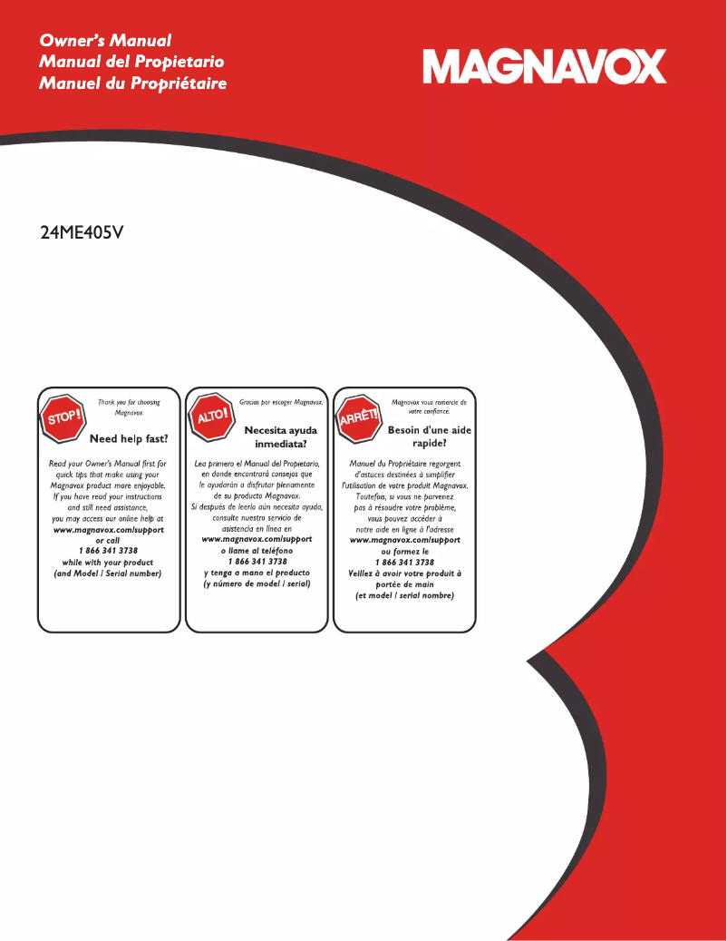 Image de la première page du manuel de l'appareil 24ME405V