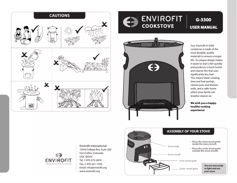 Page n°1 - Manuel utilisateur Envirofit G-3300