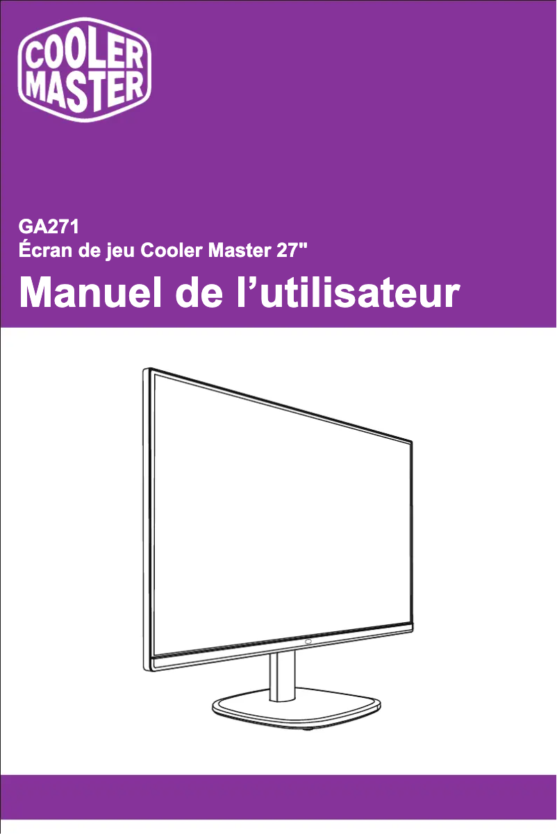 Image de la première page du manuel de l'appareil GA271