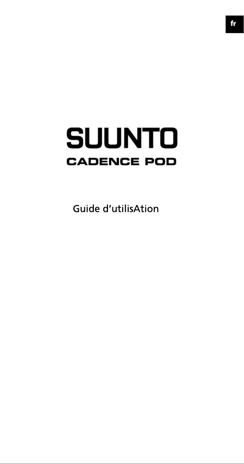 Page 1 de la notice Manuel utilisateur Suunto Cadence POD