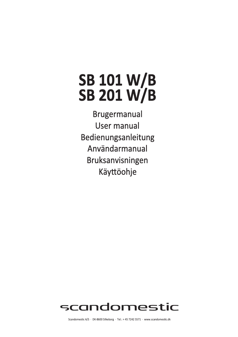 Page n°1 - Manuel utilisateur Scandomestic SB 201 B