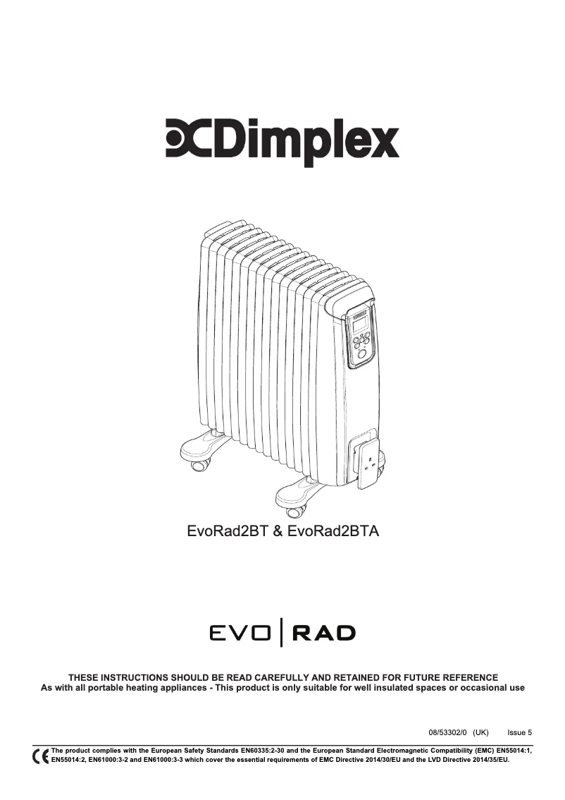 Página 1 del manual Manual de usuario Dimplex EVORAD2BTA