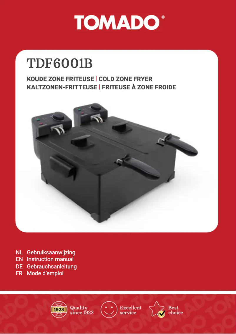 Page 1 de la notice Fiche technique Tomado TDF6001B