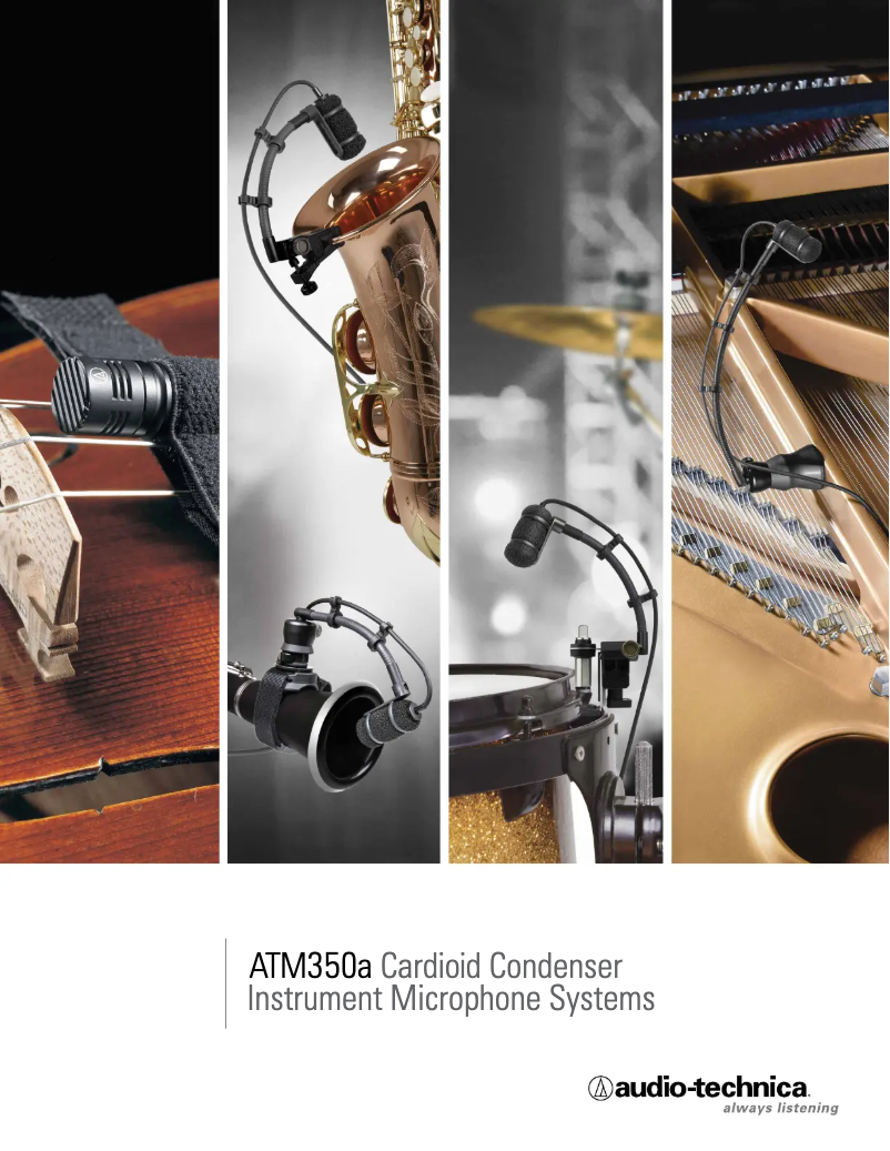 Página 1 del manual Ficha técnica Audio-Technica ATM350D