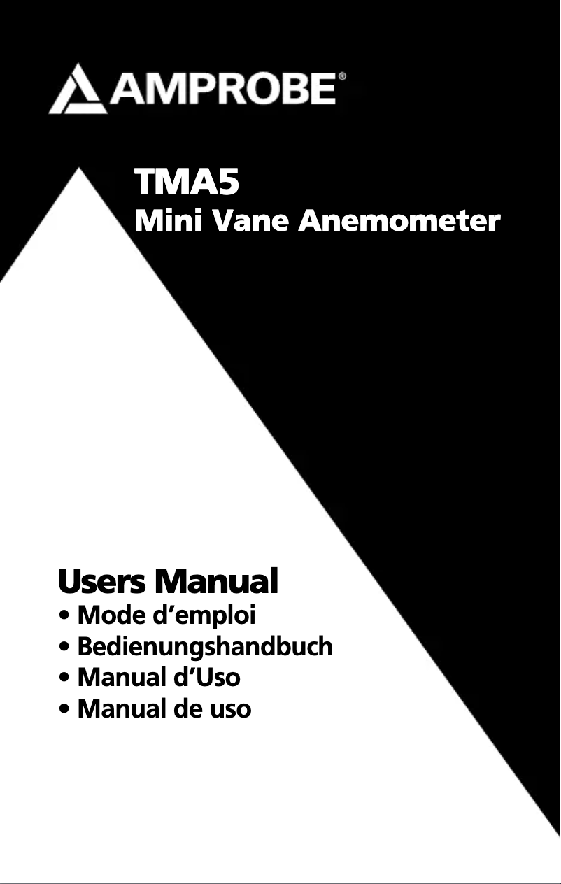 Page n°1 - Manuel utilisateur Amprobe TMA5