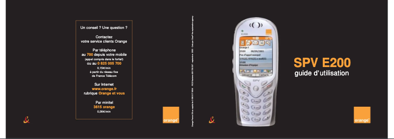 Page 1 de la notice Manuel utilisateur Orange SPV E200