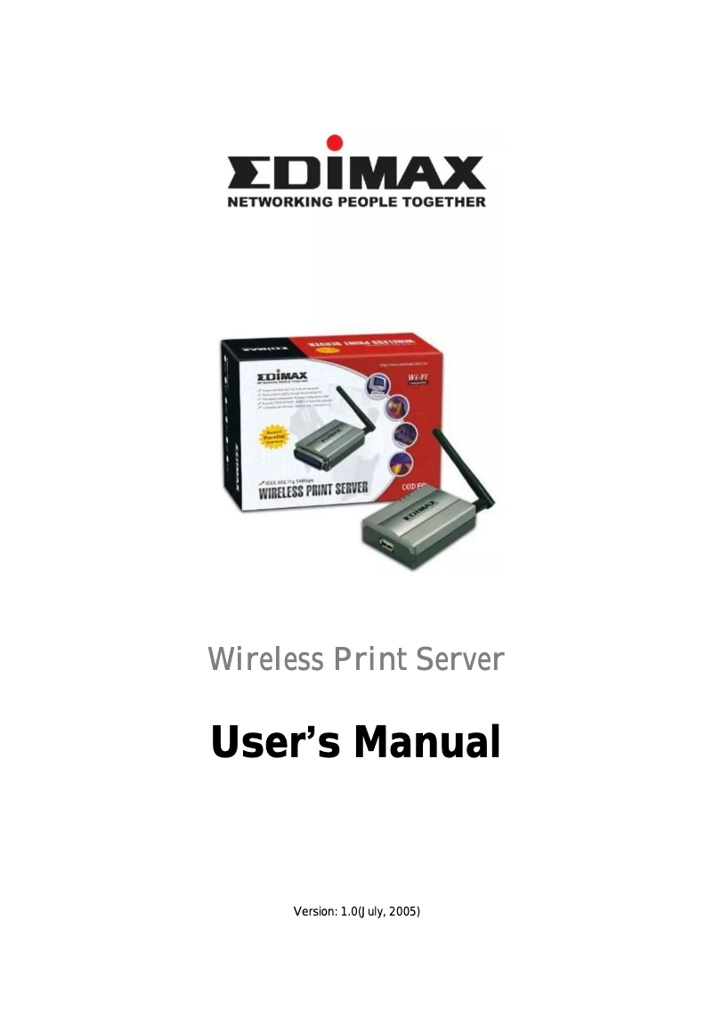 Page 1 de la notice Mode d'emploi Edimax PS-1206UWg