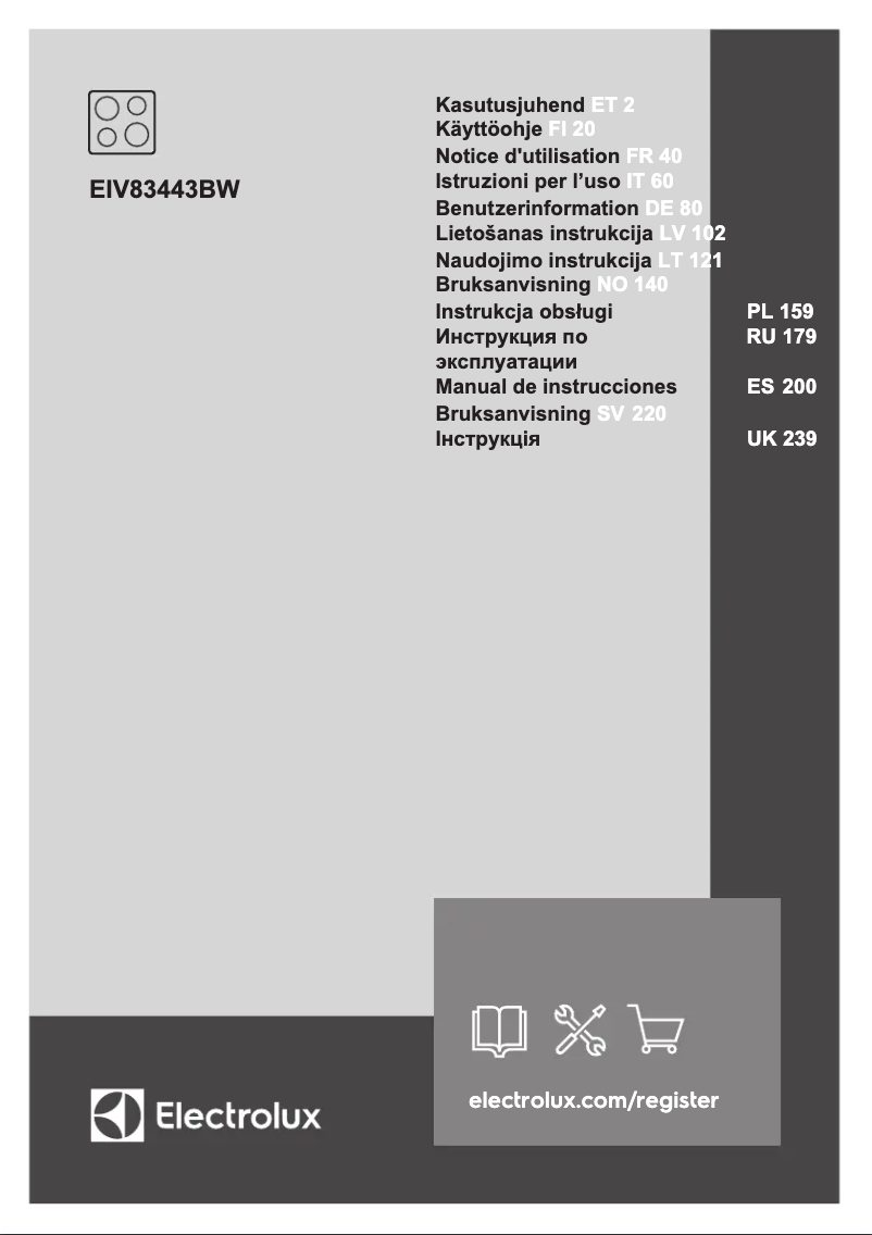 Page n°1 - Manuel utilisateur Electrolux EIV83443BW
