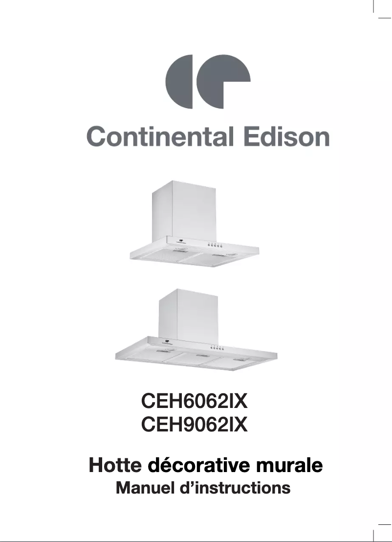 Image de la première page du manuel de l'appareil CEH6062IX