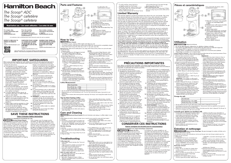 Image de la première page du manuel de l'appareil 47620