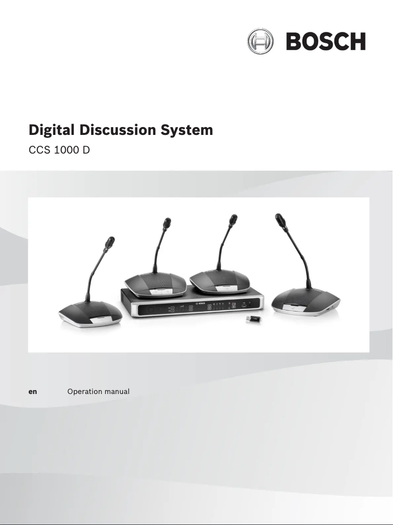 Page 1 de la notice Manuel utilisateur Bosch CCSD-DS