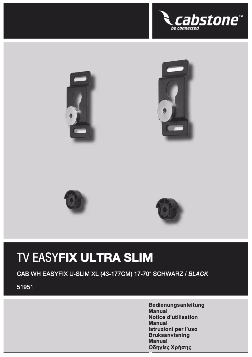 Page n°1 - Manuel utilisateur Cabstone TV EasyFix UltraSlim XL