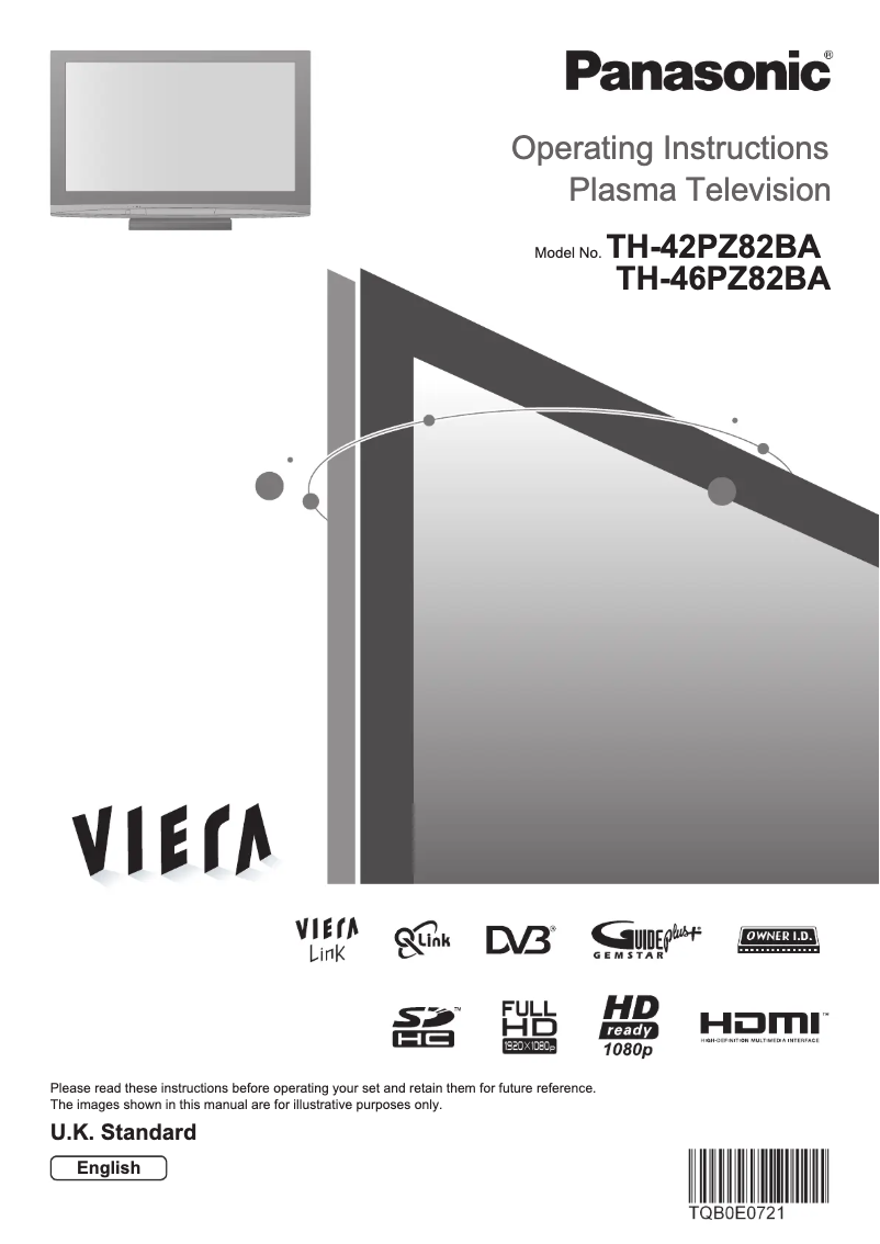Página 1 del manual Manual de usuario Panasonic Viera TH-46PZ82BA