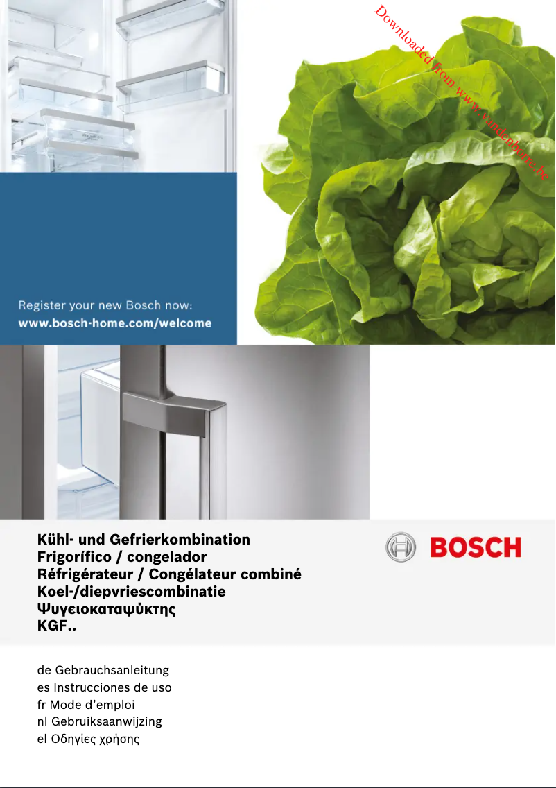 Page 1 de la notice Manuel utilisateur Bosch KGF56SB40