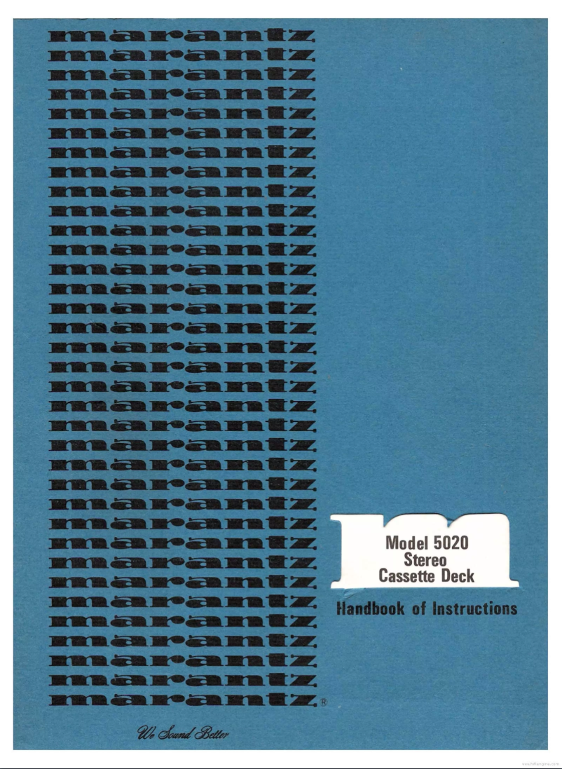 Image de la première page du manuel de l'appareil Model 5020