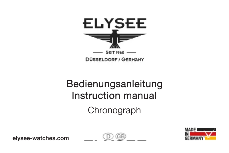 Page 1 de la notice Manuel utilisateur Elysee Minos 83822