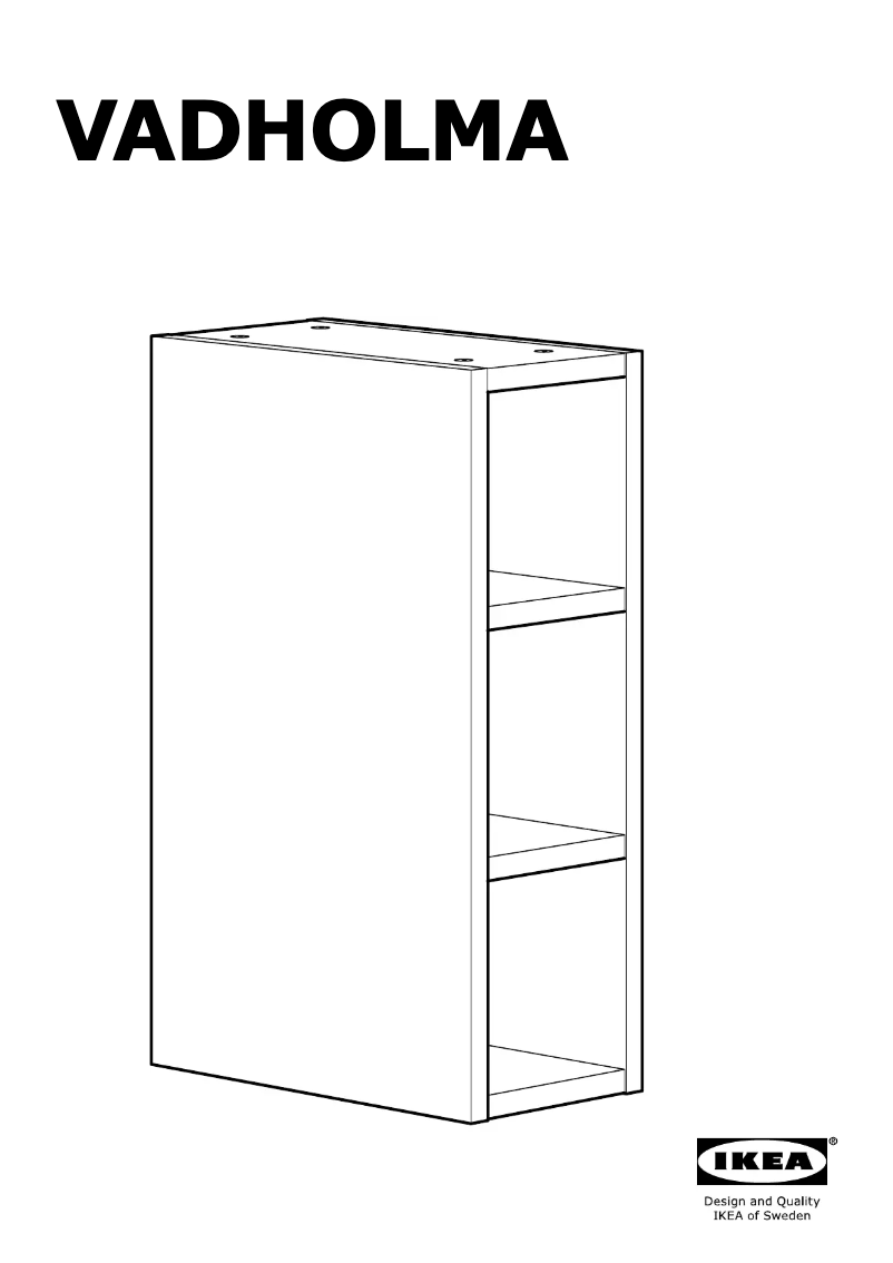Imagen de la primera página del manual del dispositivo VADHOLMA (20x37x60)