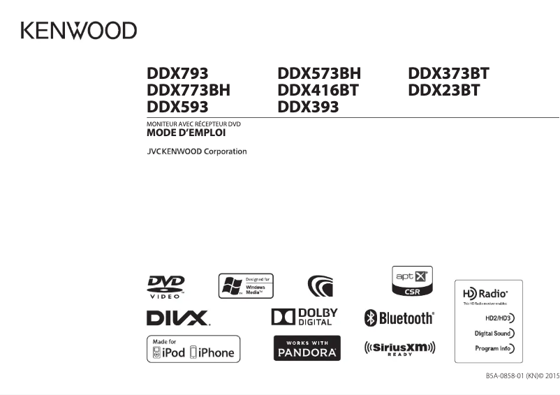 Imagen de la primera página del manual del dispositivo DDX393